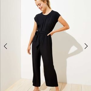 LOFT V-back Tie Waist Jumpsuit NWT